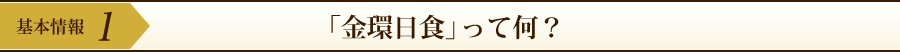 基本情報1:「金環日食」って何?