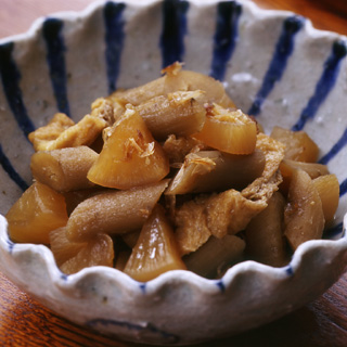 ごぼうと大根の田舎煮