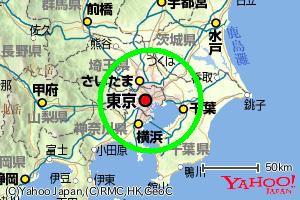 円を追加した地図