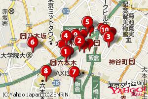 YDFをマーカーで表示した地図