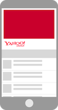 スマートフォン版Yahoo! JAPAN プライムカバーの掲載位置を示した図