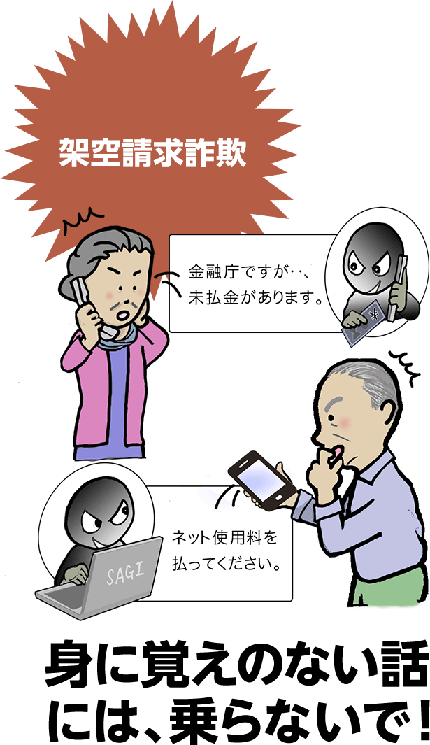 架空請求詐欺 身に覚えのない話には、乗らないで!