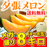 放出! 夕張メロン8キロ 送料無料