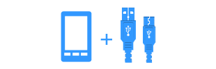 Android端末付属のUSBケーブル
