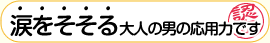涙をそそる大人の男の応用力です